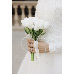 White Tulip Bridal Bouquet