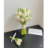 White Tulip Bridal Bouquet